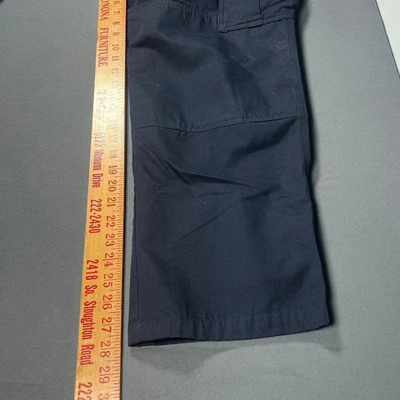 5.11 Tactical Mens Ripstop Cargo Pants Navy Large Short Utility Trousers - Picture 5 of 10